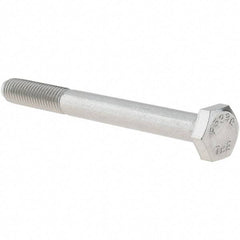 Value Collection - 1/4-28 UNF, 2-1/2" Length Under Head Hex Head Cap Screw - Partially Threaded, Grade 18-8 Stainless Steel, Uncoated, 7/16" Hex