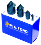 4 Pc. 60°-1/4; 1/2; 3/4; 1 TiN Coated Uniflute Countersink Set - Makers Industrial Supply