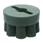 10" Diameter - Maximum Density SHELL- MILL HOLDER Crimped Filament Disc Brush - 0.055/80 Grit - Makers Industrial Supply