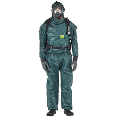 Disposable Coveralls: Size Medium, 0.5382 oz, Multi-Layer Non-Woven Barrier Laminate Fabric, Zipper Closure