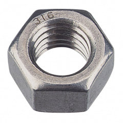 Hex Nut: M12x1.5, Grade 10 & 2H Steel, Zinc Finish