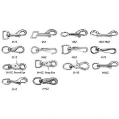 Swivel Eye Bolt Snap: 80 lb Load Capacity