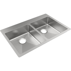 Sinks; Type: Dropin, Undermount; Mounting Location: Countertop; Number Of Bowls: 2; Material: Stainless Steel; Faucet Included: No; Faucet Type: No Faucet; Valve Design: No Valve