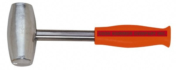 Non-Marring Hammer: 2 lb, 1-9/16" Face Dia, Zinc Head