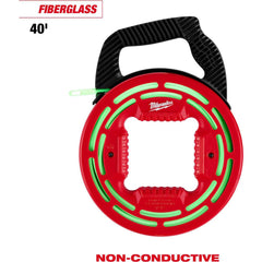 Fish Tape; Tape Type: Non-Conductive; Material: Fiberglass; Tape Width (Decimal Inch): 9.25 in; Winder Case: No; Tape Thickness: 9.25 in; Tape Shape: Round