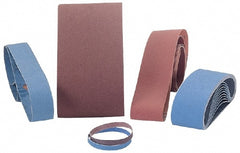 Abrasive Belt:  1" Wide, 42" OAL, 180 Grit, Aluminum Oxide