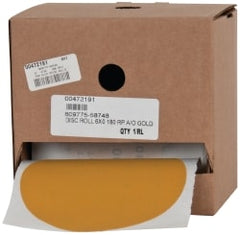 PSA Disc Roll: 6" Disc Dia, 180 Grit, Aluminum Oxide