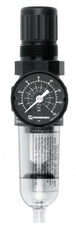 FRL Combination Unit: 1/4 NPT, Miniature, 1 Pc Filter/Regulator with Pressure Gauge