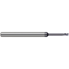 Corner Radius End Mill: 3/16" Dia, 1.25" LOC, 0.0150" Radius, 4 Flute, Solid Carbide