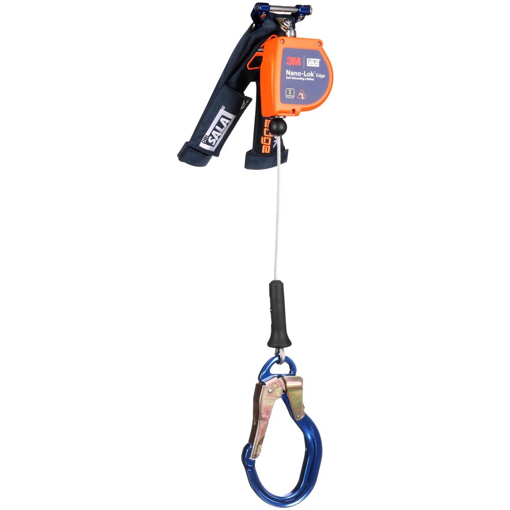 Self-Retracting Lifeline:  420 lb Capacity,  8.00' Lifeline,  Single Pin Connector