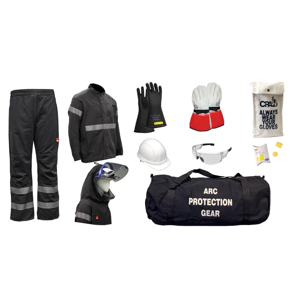 Arc Flash Clothing Kit: Size Medium, Cotton, Jacket, Pants & Hoods