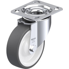 Top Plate Casters; Mount Type: Plate; Number of Wheels: 1.000; Wheel Diameter (Inch): 3-1/8; Wheel Material: Rubber; Wheel Width (Inch): 1-9/16; Wheel Color: Gray