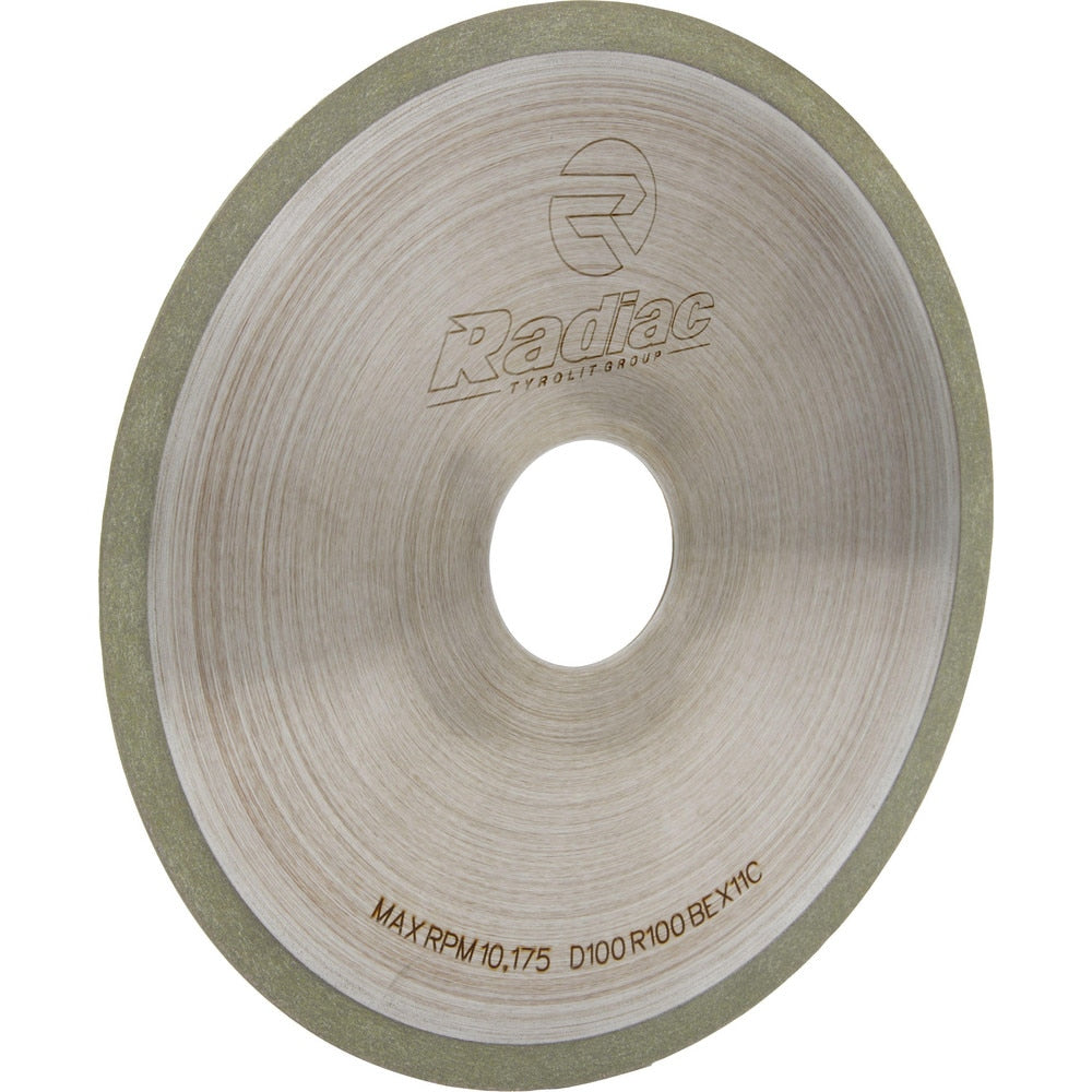 Tool & Cutting Grinding Wheel:  8" Dia,  1-1/4" Hole,  100 Grit,  R Hardness,  1A1R