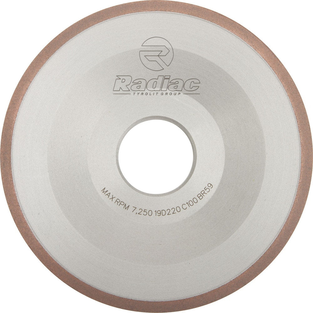 Tool & Cutting Grinding Wheel: 5" Dia, 3/4" Width, 1-1/4" Hole, 220 Grit, N Hardness, Type 12V9