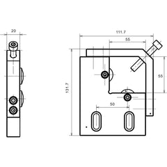 WEDM Vises; Compatible Workpiece Shape: Round, Cylindrical; Maximum Clamping Width (mm): 100.00; Maximum Workpiece Weight (kg): 1.80; Tightening Torque (Nm): 5.00; Material: Stainless Steel; Series: RHS