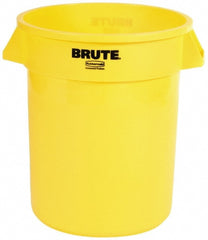 Trash Can: 20 gal, Round, Yellow