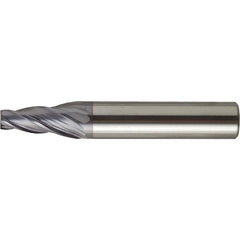 Tapered End Mill: 3 deg Angle per Side, 8.00 mm Small Dia, 25.00 mm LOC, 4 Flute, Square End