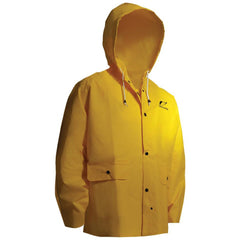 Rain Jacket:  Size 2X-Large,  ASTM D6413,  Yellow,  Nylon & PVC