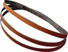 Abrasive Belt:  1/2" Wide, 12" OAL, 180 Grit, Aluminum Oxide