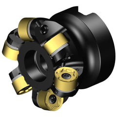 Indexable High-Feed Face Mills; Cutting Diameter (mm): 38.00; Minimum Cutting Diameter (mm): 38.00; Cutting Diameter (Decimal Inch): 1.4961; Minimum Cutting Diameter (Decimal Inch): 1.4961; Maximum Cutting Diameter (Decimal Inch): 1.9685; Maximum Cutting