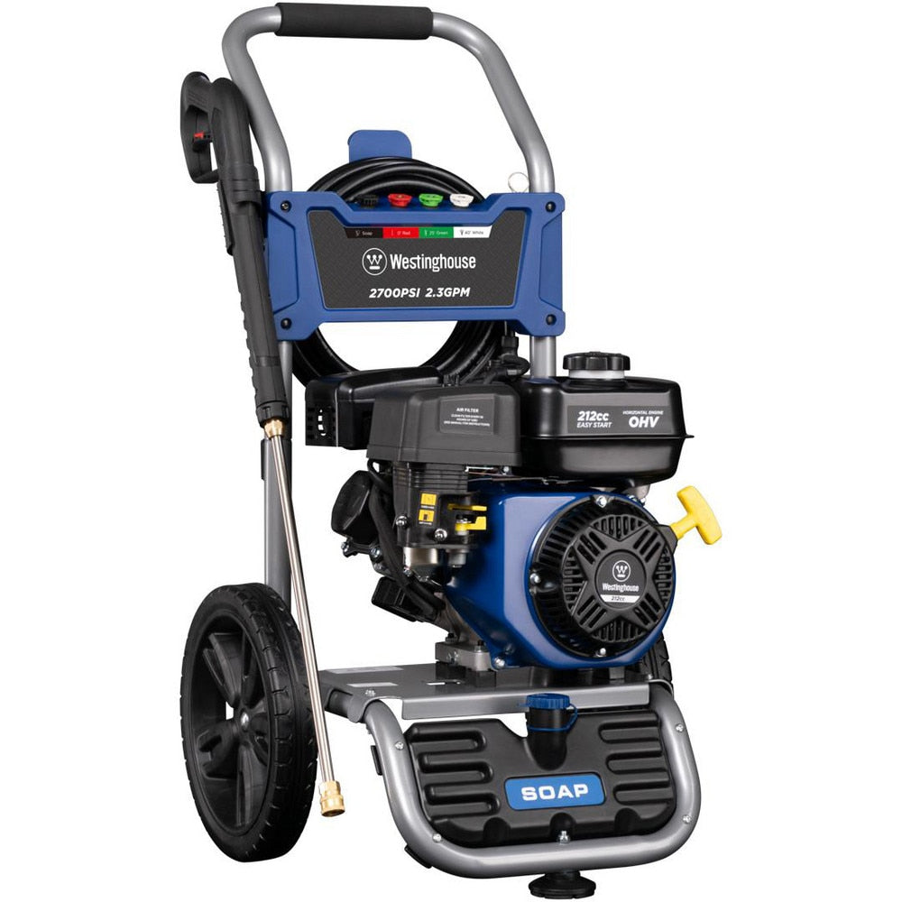 The Westinghouse WPX2700 is a 2700psi 2.3 Gal. per minute gas-powered pressure washer with the muscle to blast away grime from even your toughest cleaning jobs. Built from a powerful 4-cycle OHV Westinghouse engine, it's meant for powerful heavy-duty clea