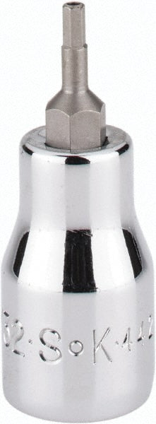 Hand Hex Bit Socket: 3/8" Drive, 3/32" Hex