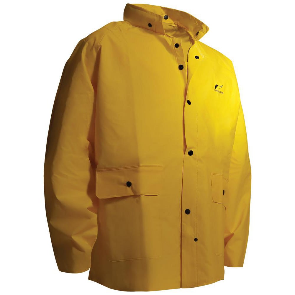 Rain Suit with Pants: Size Small, Non-Hazardous Protection, Yellow, PVC on Polyester