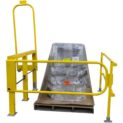 Rail Safety Gates; Material: Steel; Overall Width: 85.5 in; Width (Inch): 85-1/2; Self Closing: No; Color: Safety Yellow