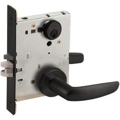 Lever Locksets; Lockset Type: Storeroom; Key Type: Keyed Different; Back Set: 2-3/4; Cylinder Type: Conventional; Material: Metal; Door Thickness: 1-3/4; Finish: Flat Black Coated