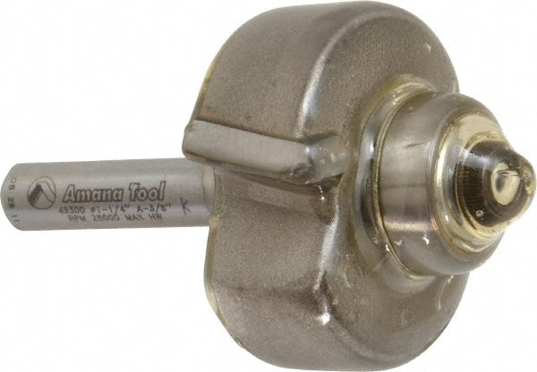 1-1/4" Diam, 1/2" LOC, 2 Flute Carbide-Tipped Edge Profile Rabbeting Router Bit