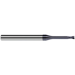 Corner Radius End Mill: 0.0620" Dia, 0.5" LOC, 0.0100" Radius, 4 Flute, Solid Carbide