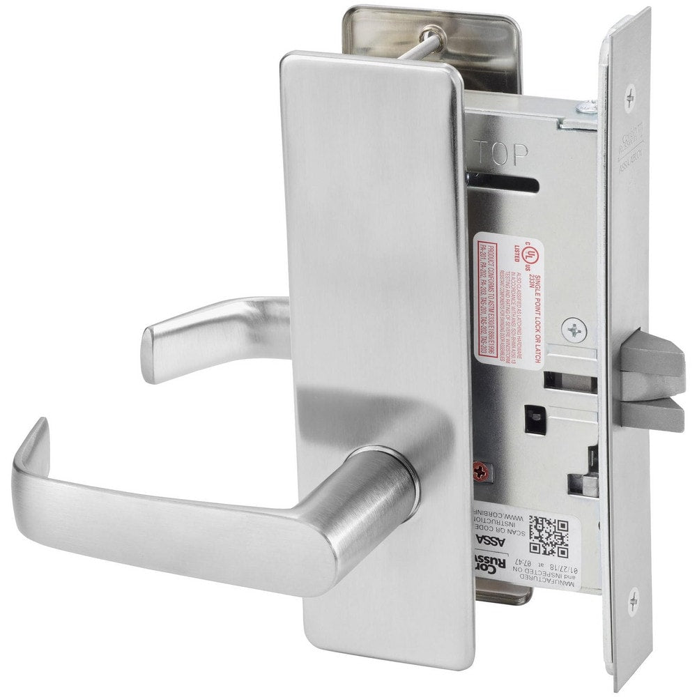 Lever Locksets; Lockset Type: Passage; Key Type: Keyed Different; Back Set: 2-3/4; Cylinder Type: None; Material: Metal; Door Thickness: 1-3/4; Finish: Satin Chrome