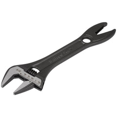 Adjustable Wrench: 8" OAL, 1-1/4" Jaw Capacity