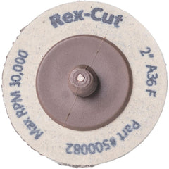 Quick-Change Disc: Type R, 2" Dia, 120 Grit, Aluminum Oxide, Non-Woven