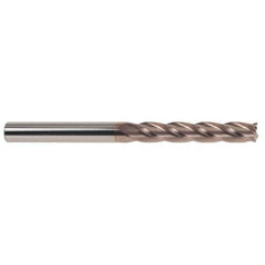 Square End Mill: 1/8" Dia, 1" LOC, 4 Flute, Solid Carbide