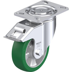 Top Plate Casters; Mount Type: Plate; Number of Wheels: 1.000; Wheel Diameter (Inch): 6; Wheel Material: Polyurethane; Wheel Width (Inch): 2; Wheel Color: Green