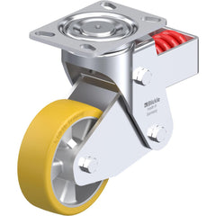 Top Plate Casters; Mount Type: Plate; Number of Wheels: 1.000; Wheel Diameter (Inch): 4; Wheel Material: Polyurethane; Wheel Width (Inch): 1-9/16; Wheel Color: Blue