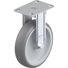 Top Plate Casters; Mount Type: Plate; Number of Wheels: 1.000; Wheel Diameter (Inch): 4; Wheel Material: Polyurethane; Wheel Width (Inch): 1-9/16; Wheel Color: Blue