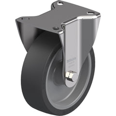 Top Plate Casters; Mount Type: Plate; Number of Wheels: 1.000; Wheel Diameter (Inch): 5; Wheel Material: Rubber; Wheel Width (Inch): 1-9/16; Wheel Color: Black