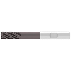 Corner Radius End Mill: 20.00 mm Dia, 42.00 mm LOC, 0.50 mm Radius, 4 Flute, Solid Carbide