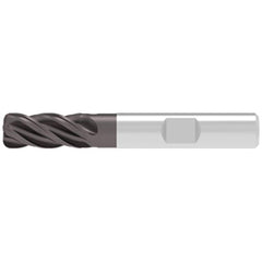 Corner Radius End Mill: 20.00 mm Dia, 41.00 mm LOC, 4.00 mm Radius, 4 Flute, Solid Carbide