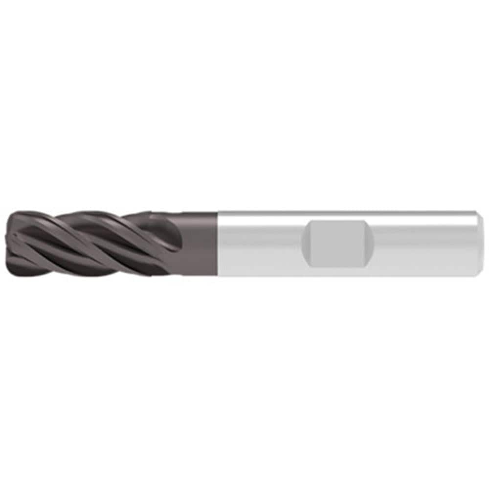 Corner Radius End Mill: 20.00 mm Dia, 41.00 mm LOC, 1.50 mm Radius, 4 Flute, Solid Carbide