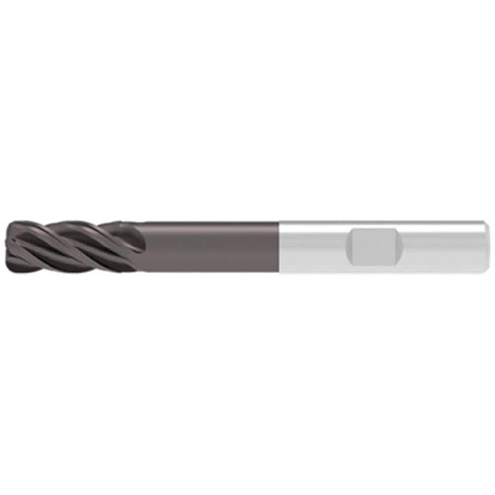 Corner Radius End Mill: 16.00 mm Dia, 33.00 mm LOC, 3.00 mm Radius, 4 Flute, Solid Carbide