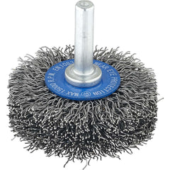 Wheel Brush: 2" Wheel Dia, 5/8" Face Width, 0.0140" Wire Dia,  Crimped