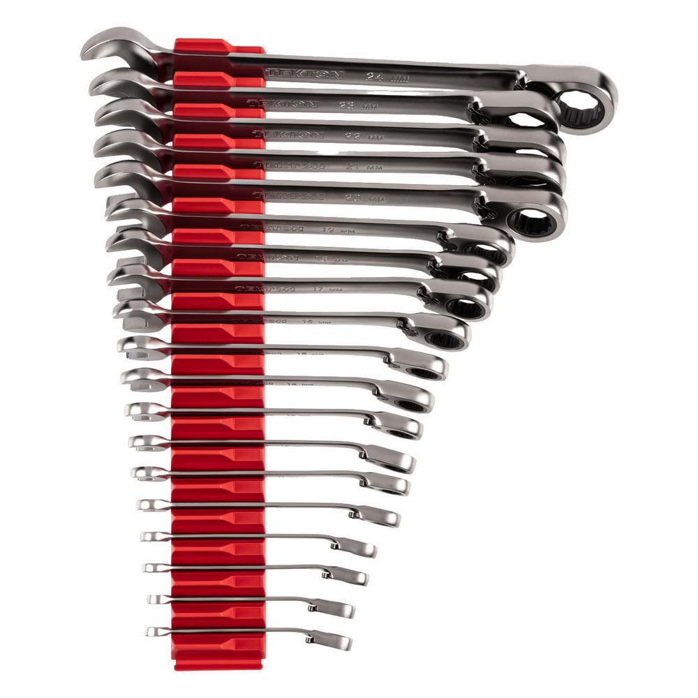 Ratchet Set & Combination Wrench Set: 19 Pc, Metric