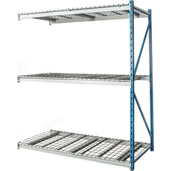 Storage Racks; Rack Type: Bulk Rack Add-On; Overall Width (Inch): 96; Overall Height (Inch): 123; Overall Depth (Inch): 24; Material: Steel; Color: Marine Blue, Light Gray; Finish: Powder Coated