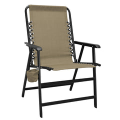 Folding Chairs; Pad Type: Texteline, Arms, Flat; Material: Texteline, Steel; Width (Inch): 26; Depth (Inch): 25.7874 in; Seat Color: Beige; Overall Height: 37.4016 in