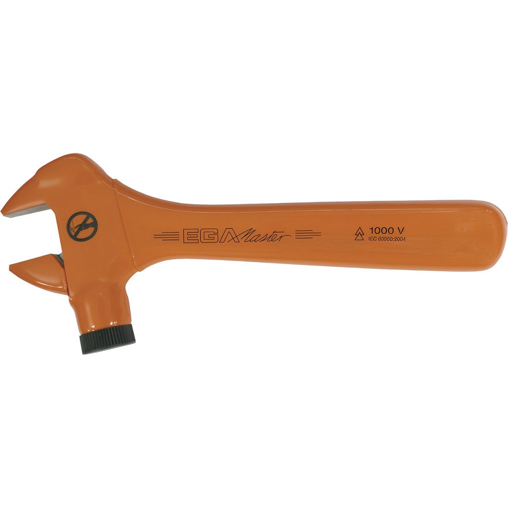 Adjustable Wrench: 10" OAL, 1-1/8" Jaw Capacity