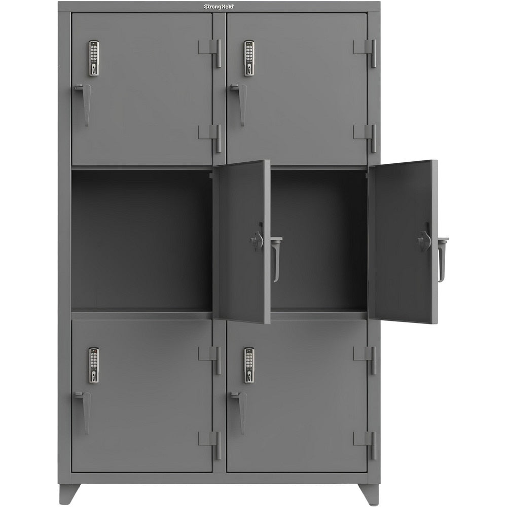 2-Wide Locker: 48" Wide, 75" High, Electronic Lock