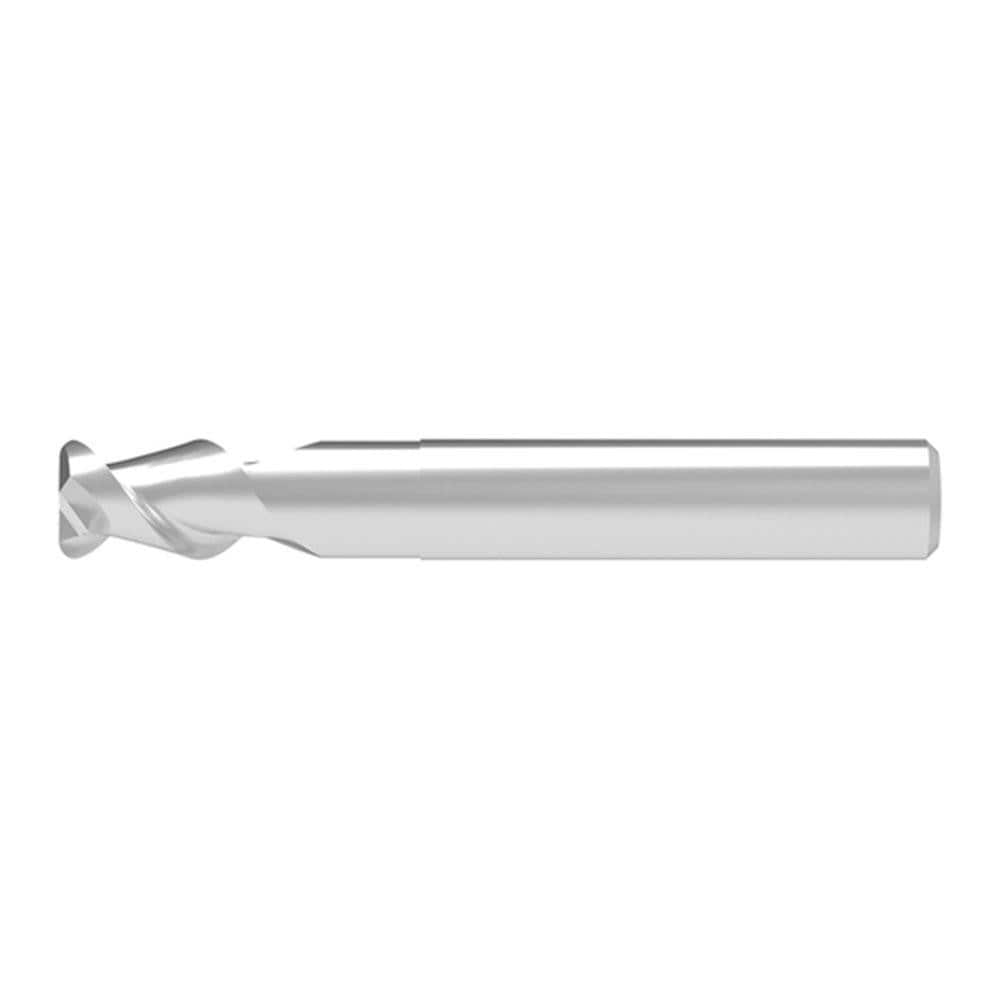 Corner Radius End Mill: 25.00 mm Dia, 40.00 mm LOC, 2.00 mm Radius, 2 Flute, Solid Carbide